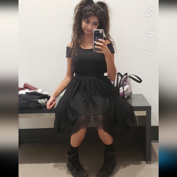 Dresses & Skirts - Black Tulle Ballerina Skirt Fit & Flare Mini Tank Dress